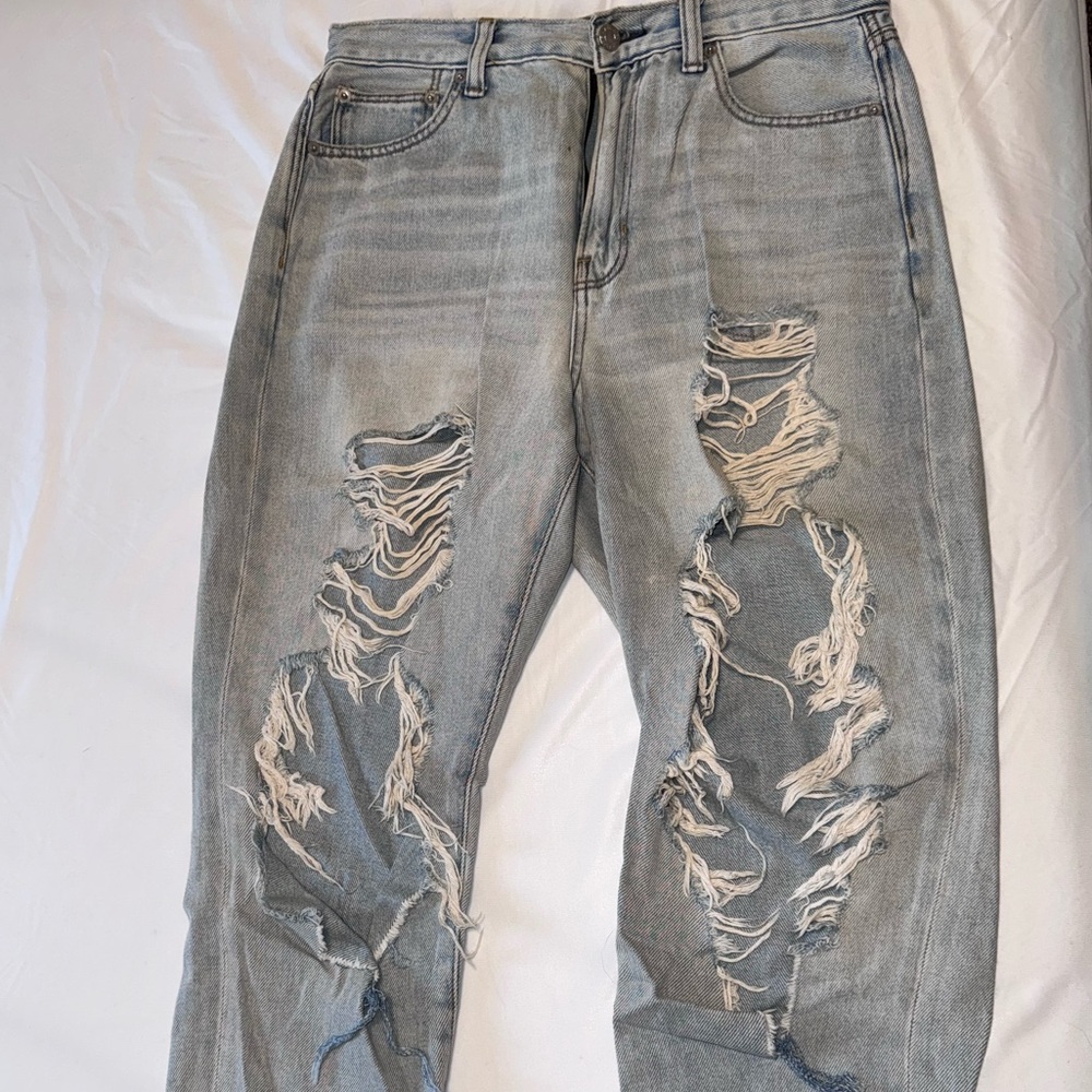 American Eagle Outfitters Women’s Distressed Mom Jeans